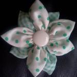 Dotted White And Green Flo..