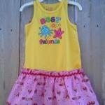 Upcycled Girl's Yellow Tan..